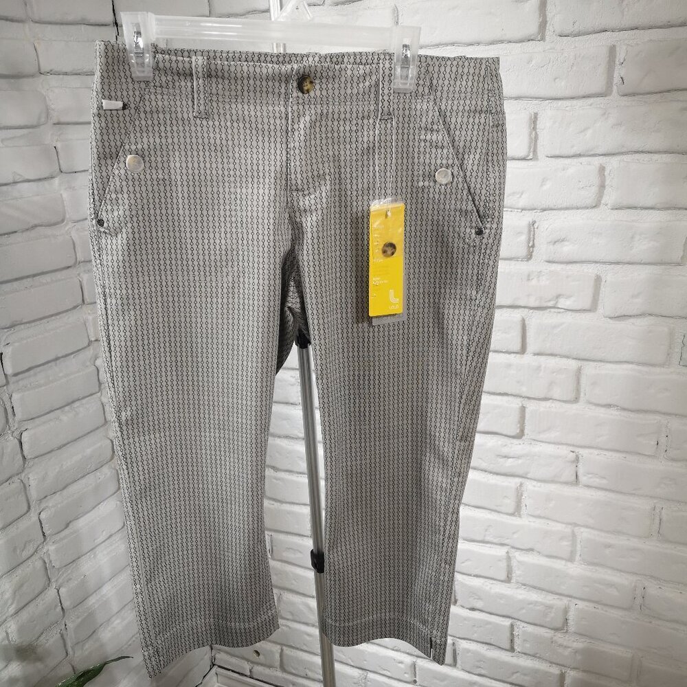 NWT Lole Stretch Ladies Size 10 Warm Grey UPS 50+ Sun Protection Capri Pants